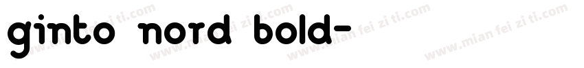 ginto nord bold字体转换